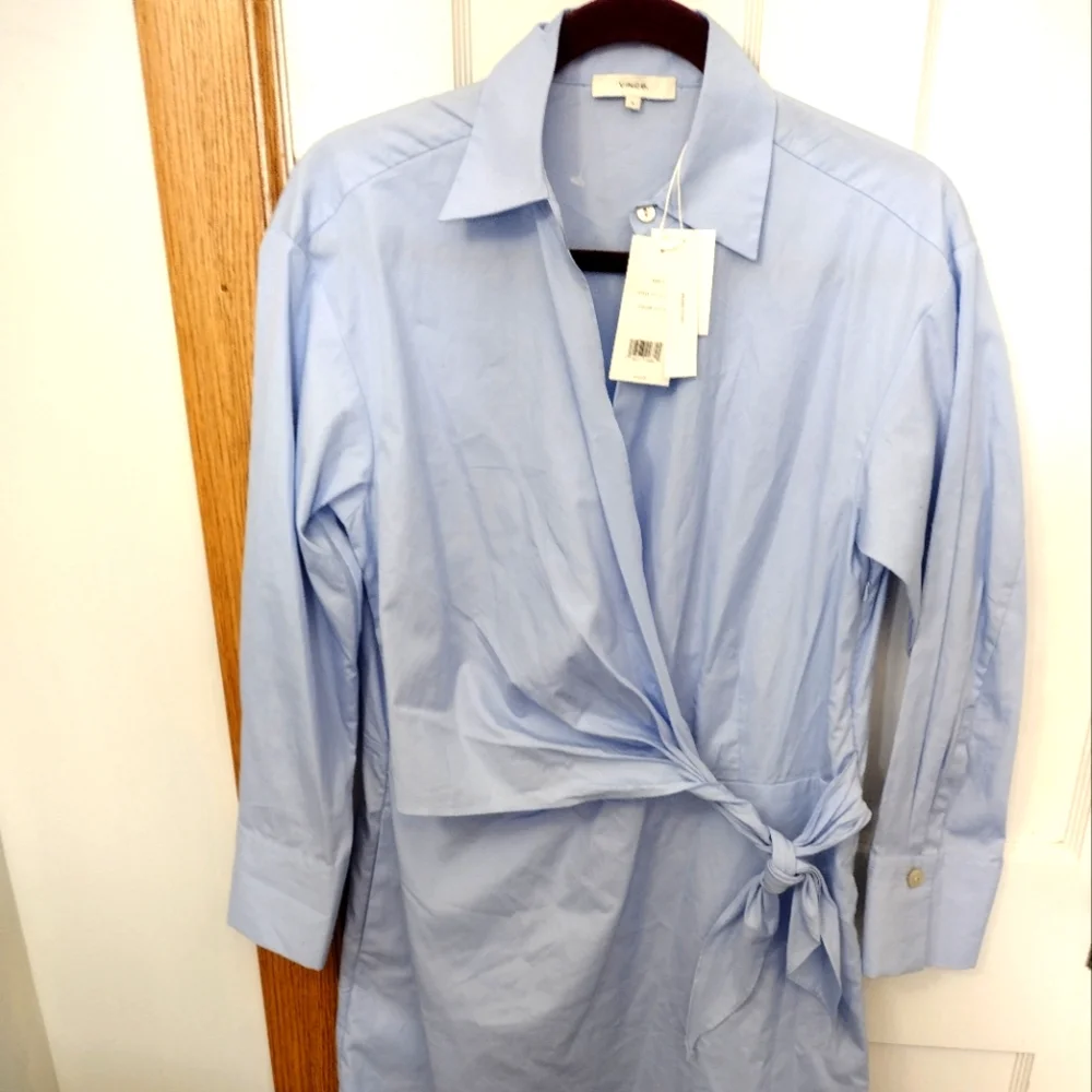 Vince Wrap Bodice Shirt Dress size 6 NWT - Picture 12 of 17